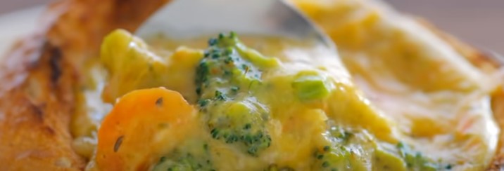 Fácil BROCCOLI SOPA DE QUEIJO Receita | Sopa de queijo cheddar PANERA brócolis